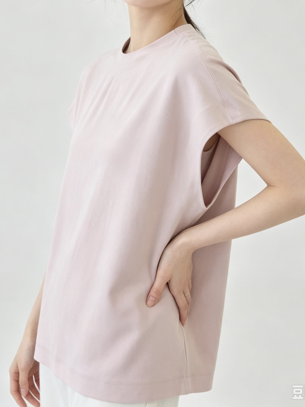 Haider Ackermann Relaxed Sleeveless Tunic Dress in Soft Blush Pink